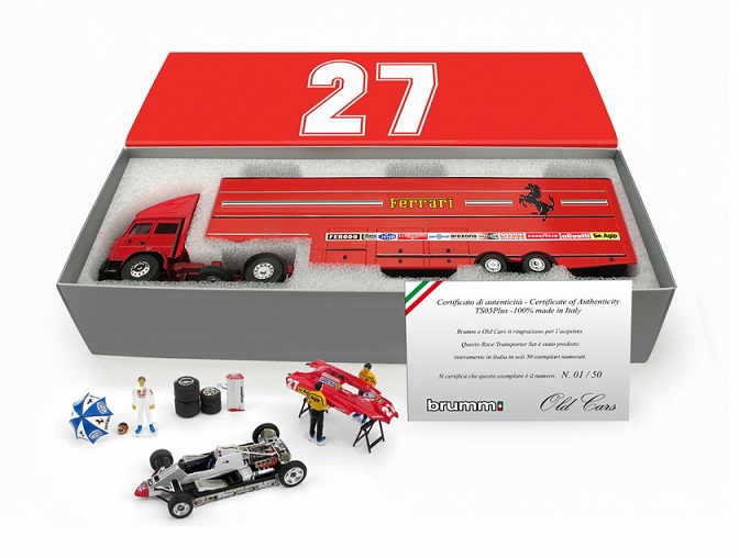 Brumm 1/43 Villeneuve Set Fiat 190 Scuderia Ferrari GP San Marin